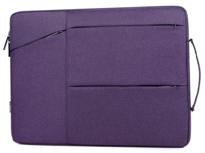 Fioletowe etui damskie na laptopa 15.6" cali z miękką podszewką Miru