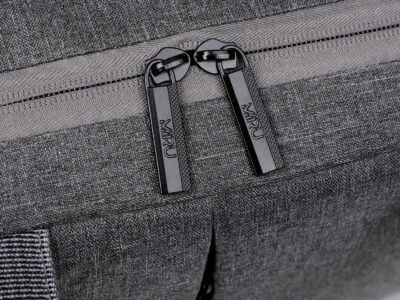 Klasyczna, elegancka i lekka szara torba na laptopa 15.6' Miru - obrazek 5