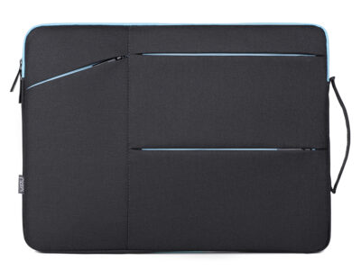 Czarno-niebieskie etui na laptopa 15.6" cali z miękką podszewką Miru