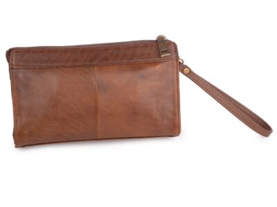 Skórzana saszetka męska do ręki na dokumenty z paskiem J Jones - obrazek 2