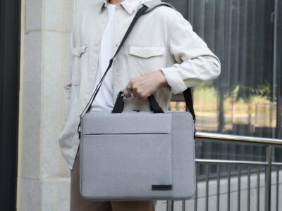 Torba na laptopa 15.6" cala do pracy i na studia szara Miru - obrazek 2