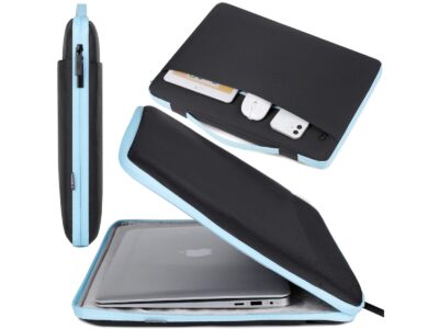 Cienkie etui zabezpieczające z rączką na laptopa 17.3" cala czarno-niebieskie MIRU - obrazek 12
