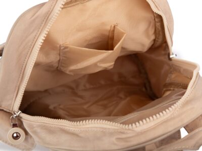 Lekki plecak turystyczny jasnobeżowy Bag Street z kreszu - obrazek 7