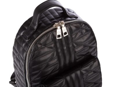 Elegancki czarny plecak damski miejski z miękkiej skóry ekologicznej - obrazek 4