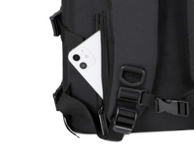 Stylowy czarny plecak na laptopa 15.6" młodzieżowy MIRU - obrazek 7