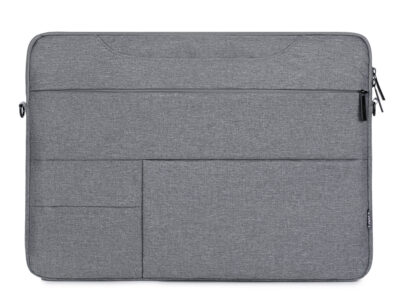 Cienka i lekka szara torba na laptopa 17.3" cali z miękką podszewką Miru - obrazek 8