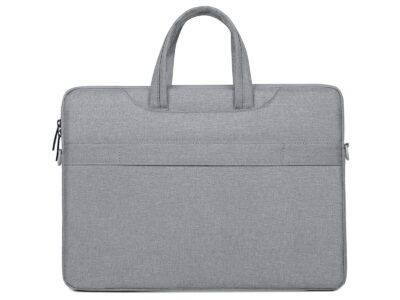 Cienka i lekka szara torba na laptopa 15.6" cali z miękką podszewką Miru - obrazek 10