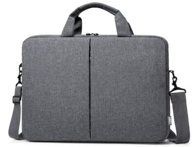 Klasyczna, elegancka i lekka szara torba na laptopa 15.6' Miru