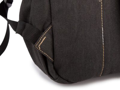 3-komorowy materiałowy plecak szary z canvasu w stylu vintage ORMI - obrazek 6