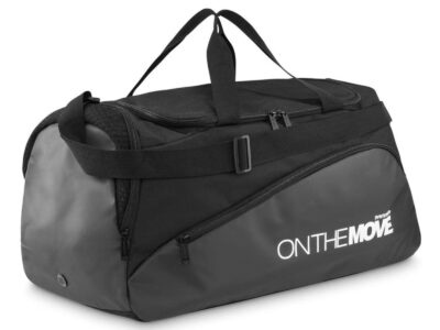 Torba sportowa czarna z wentylowaną osobną kieszenią na buty Zagatto