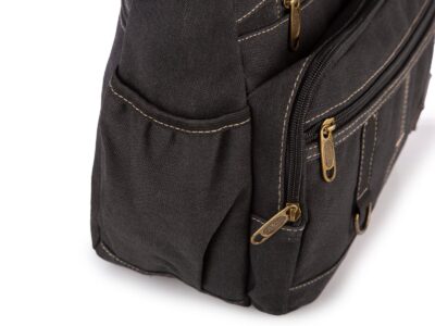 Szara materiałowa torba męska na ramię z Canvasu średnia OR&MI - obrazek 2