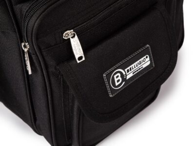 Pionowa materiałowa torba męska na ramię robocza czarna Bellugio - obrazek 6