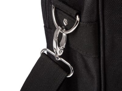 Pionowa materiałowa torba męska na ramię robocza czarna Bellugio - obrazek 5