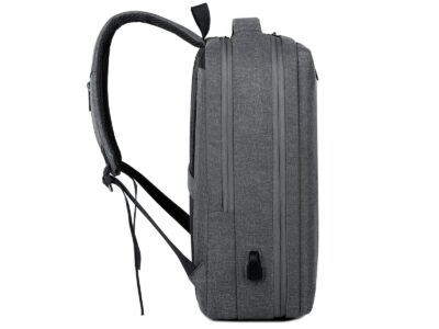 Szary plecak na laptopa 15.6" podróżny z portem USB MIRU - obrazek 11