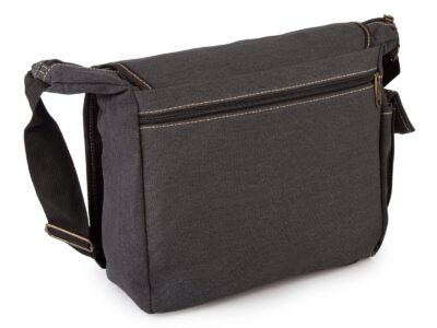 Szara, materiałowa torba męska na ramię listonoszka na co dzień z canvasu OR&MI - obrazek 5