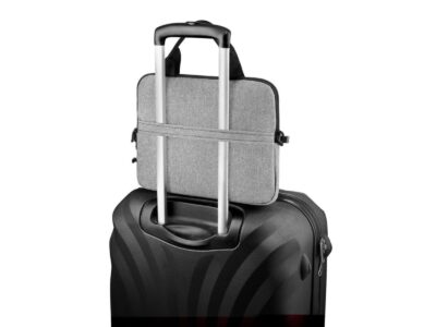 Dwukomorowa szara torba na laptopa 15.6" Zagatto - obrazek 4