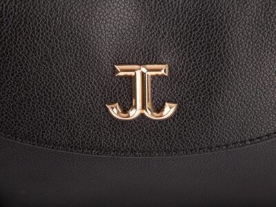 Czarna półokrągła torebka damska wizytowa łódkowata Jennifer Jones - obrazek 6