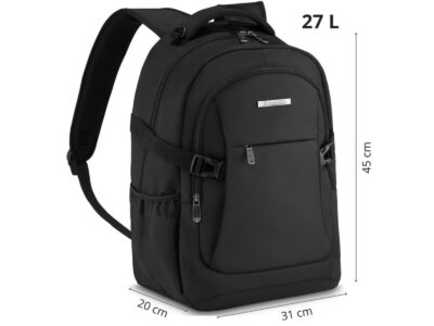 2-komorowy czarny plecak męski na laptopa 15.6-17" cali Zagatto - obrazek 5