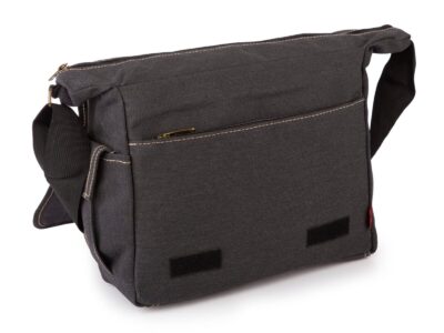 Szara, materiałowa torba męska na ramię listonoszka na co dzień z canvasu OR&MI - obrazek 4