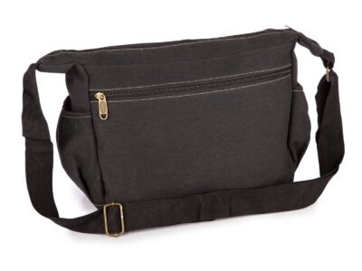 Szara materiałowa torba męska na ramię z Canvasu średnia OR&MI - obrazek 5