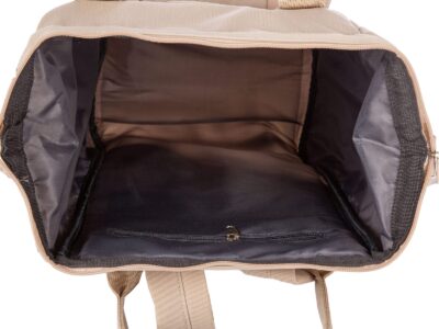 Pojemny materiałowy plecak damski jasnobeżowy miejski na uczelnię Bag Street - obrazek 8