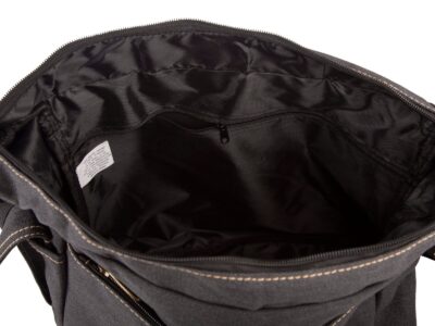 Szara, materiałowa torba męska na ramię listonoszka na co dzień z canvasu OR&MI - obrazek 7