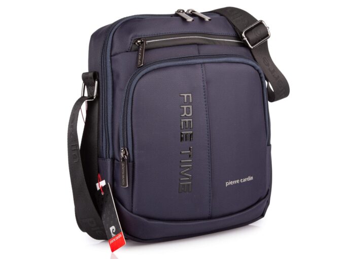 Granatowa torba męska na ramię saszetka na co dzień Pierre Cardin