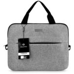 Dwukomorowa szara torba na laptopa 15.6" Zagatto