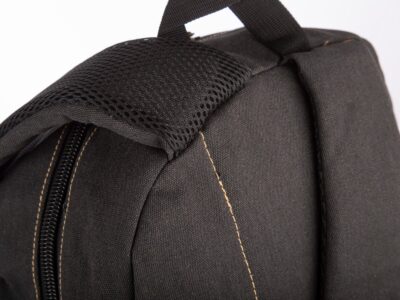 3-komorowy materiałowy plecak szary z canvasu w stylu vintage ORMI - obrazek 5