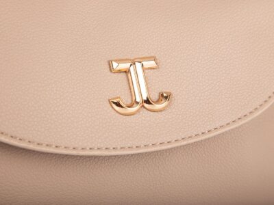 Beżowa taupe półokrągła torebka damska wizytowa łódkowata Jennifer Jones - obrazek 2