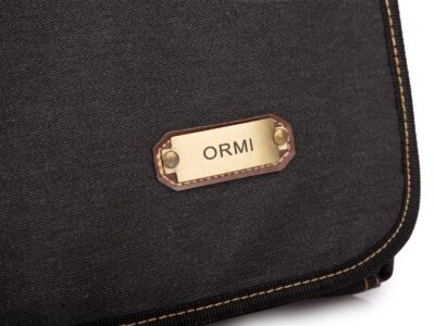 Szara, materiałowa torba męska na ramię listonoszka na co dzień z canvasu OR&MI - obrazek 3