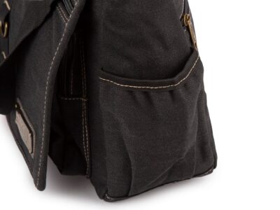 Płócienna szara torba męska na ramię w stylu vintage miejska i pojemna OR&MI - obrazek 5