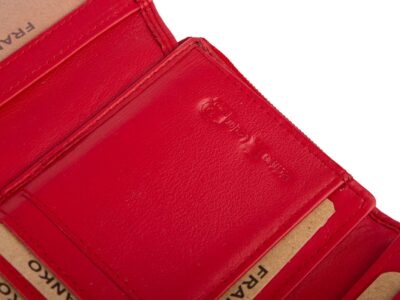 Duży portfel damski z miękkiej skóry naturalnej RFID czerwony Franko - obrazek 7