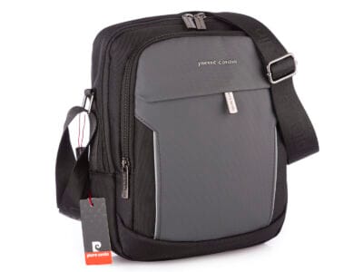 Torba męska miejska na co dzień szara średnia Pierre Cardin
