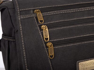 Wygodna materiałowa torba męska na ramię w stylu vintage OR&MI - obrazek 2