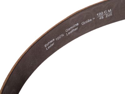 Skórzany pasek męski do spodni jeans w stylu vintage brązowy - obrazek 7