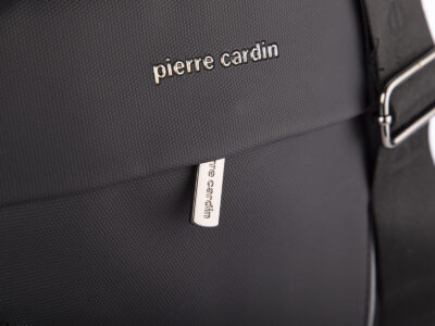 Torba męska miejska na co dzień czarna średnia Pierre Cardin - obrazek 3