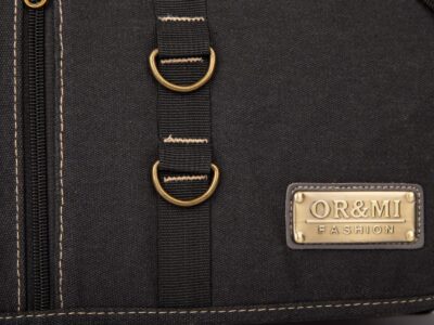 Płócienna szara torba męska na ramię w stylu vintage miejska i pojemna OR&MI - obrazek 6