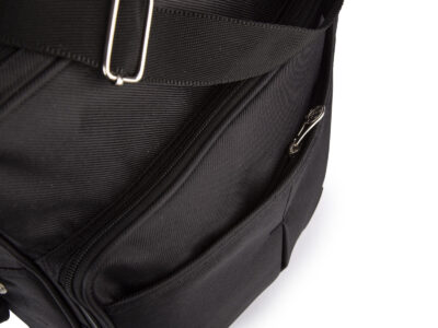 Duża, pionowa torba męska robocza na ramię w kolorze czarnym - obrazek 5