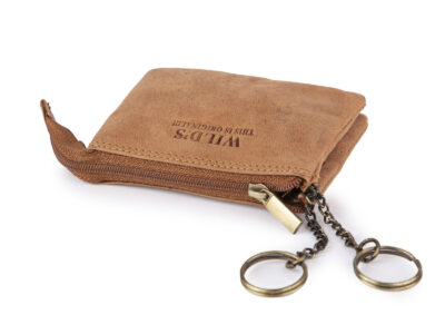 Etui na klucze 2-komorwe skórzane WILD jasny beż - obrazek 4