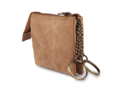 Etui na klucze 2-komorwe skórzane WILD jasny beż - obrazek 3