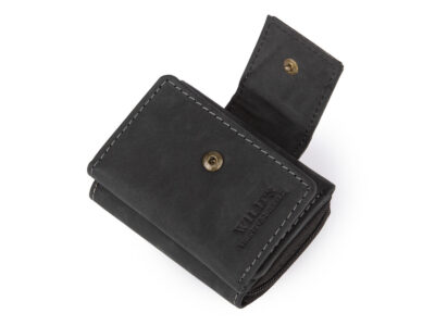 Bardzo mały portfel męski skórzany do kieszeni spodni czarny - obrazek 3