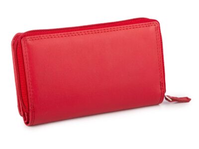 Duży portfel damski z miękkiej skóry naturalnej RFID czerwony Franko - obrazek 8