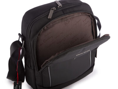 Torba męska miejska na co dzień czarna średnia Pierre Cardin - obrazek 7