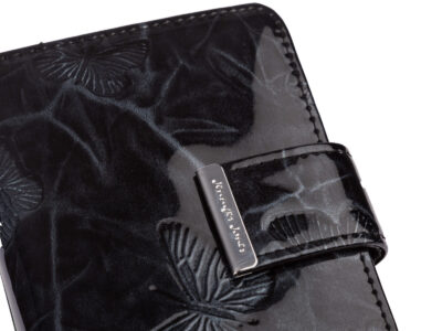 Średni portfel damski Jennifer Jones w kolorze czarnym z motylkami RFID - obrazek 8