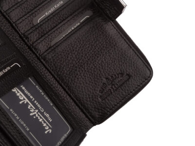 Duży portfel damski Jennifer Jones w kolorze czarnym z motywem motylków lakierowany RFID - obrazek 7