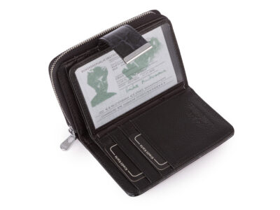 Średni portfel damski Jennifer Jones w kolorze czarnym z motylkami RFID - obrazek 4