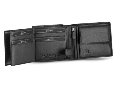 Zagatto Portfel męski czarno-czerwony - obrazek 4