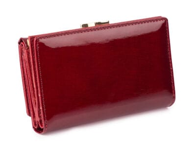 Elegancki portfel damski Gregorio w wiśniowym odcieniu z blokadą RFID - obrazek 2