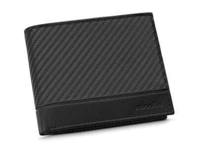 Portfel męski poziomy skórzany Zagatto z wzorem Carbon RFID - obrazek 1